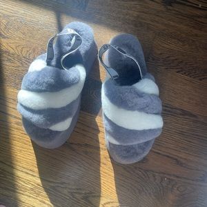 UGG platform slippers size 10